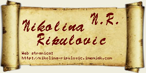 Nikolina Ripulović vizit kartica